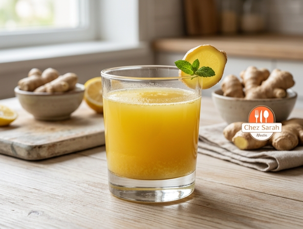 Verre jus de gingembre