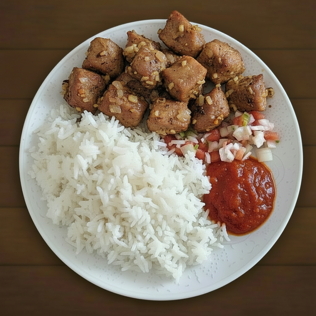 Riz porc